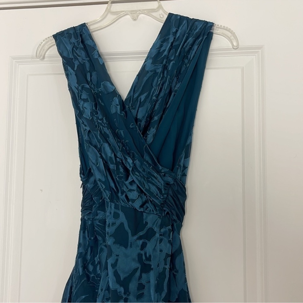 Diane Von Furstenberg Deep Blue Floral Midi Dress - Picture 9 of 11